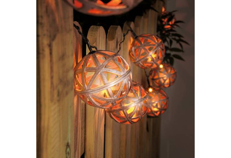 esotec LED-Lichterkette Solarkette Valerie 2m +2m Kabel 2500K altweiß/kupfer außen 103018 von esotec