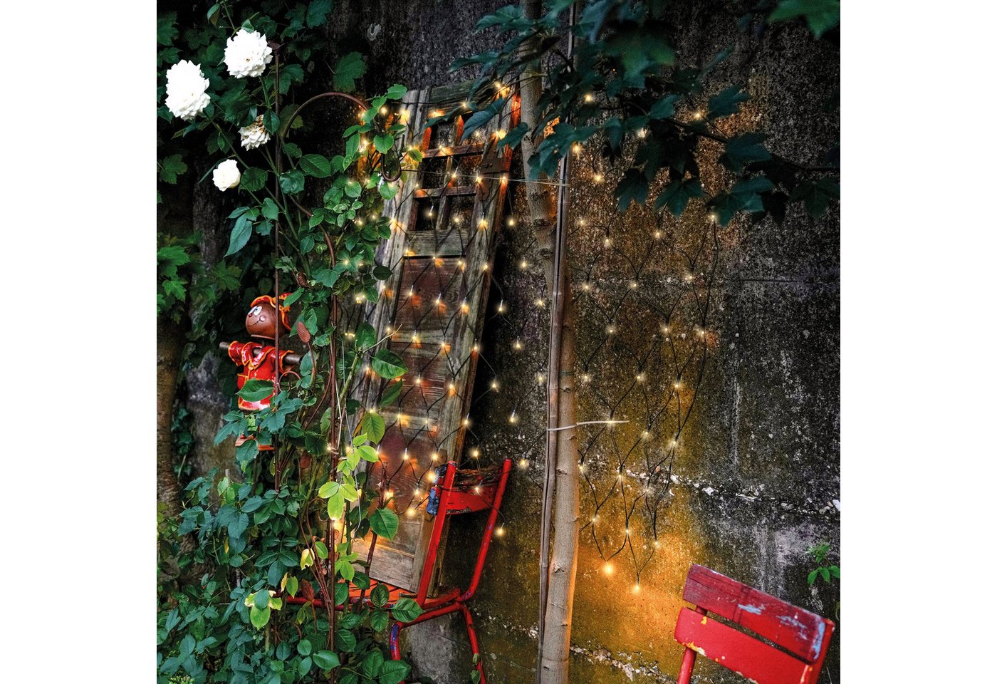 esotec LED-Lichternetz Solar LED-Vorhang 1,5x1,5m 3 Lichtstärken 144 LEDs 2800K 102190 esotec LED-Lichternetz Solar LED-Vorhang 1,5x1,5m 3 Lichtstärken 144 LEDs 2800K 102190 von esotec