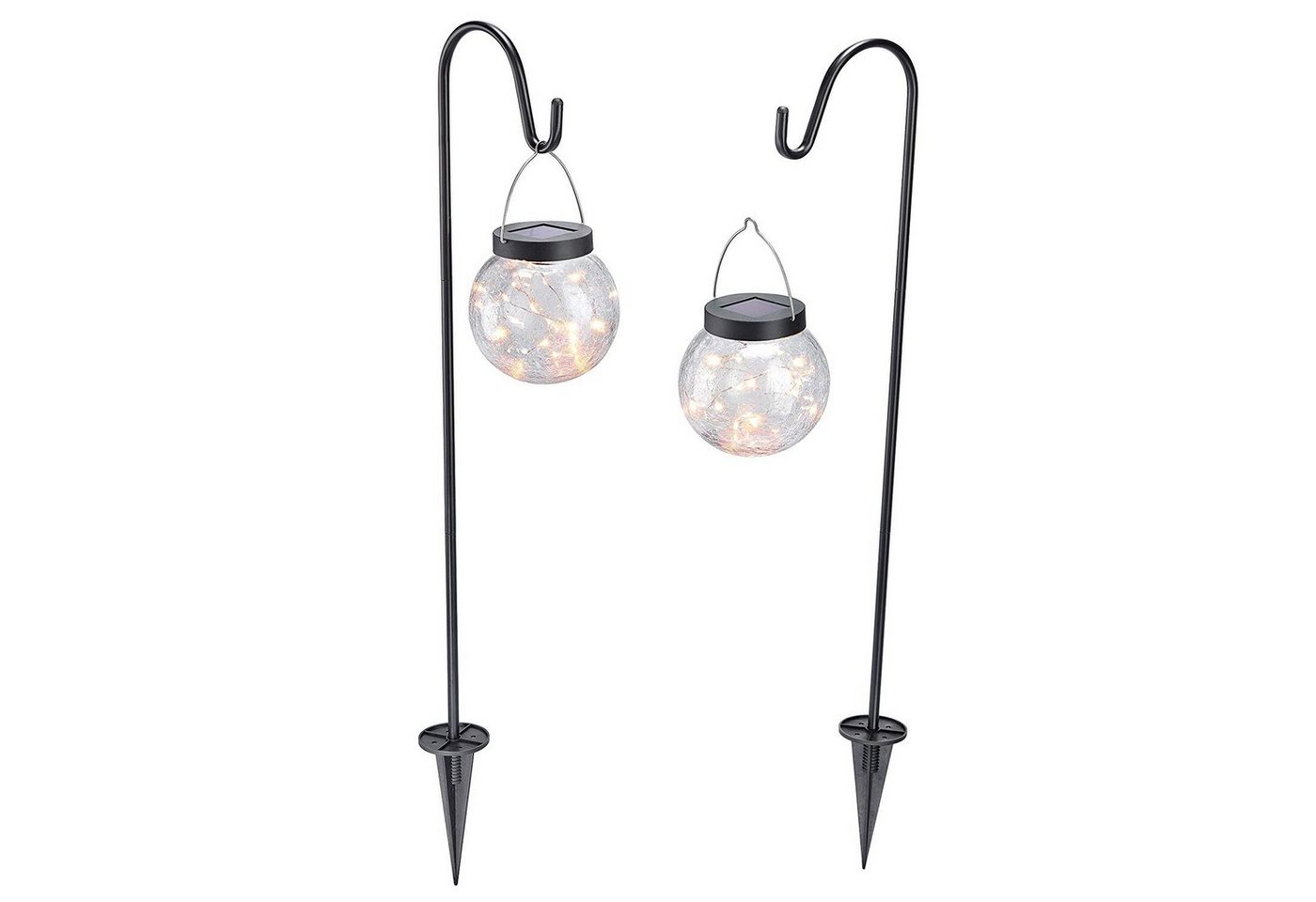 esotec LED Solarleuchte Dekorative Solar Hängeleuchten "Smart Globe", 2er Set von esotec