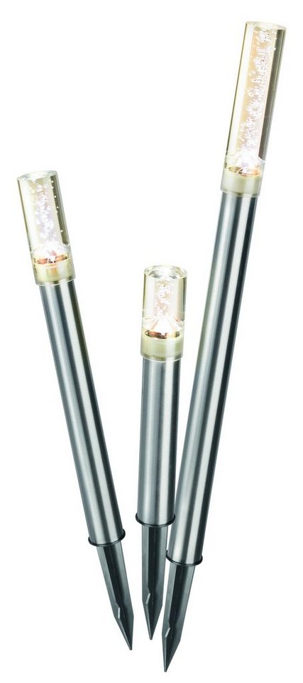 esotec LED Solarleuchte Solar Designleuchten TrioSticks, warmweiß, Gartenleuchten von esotec