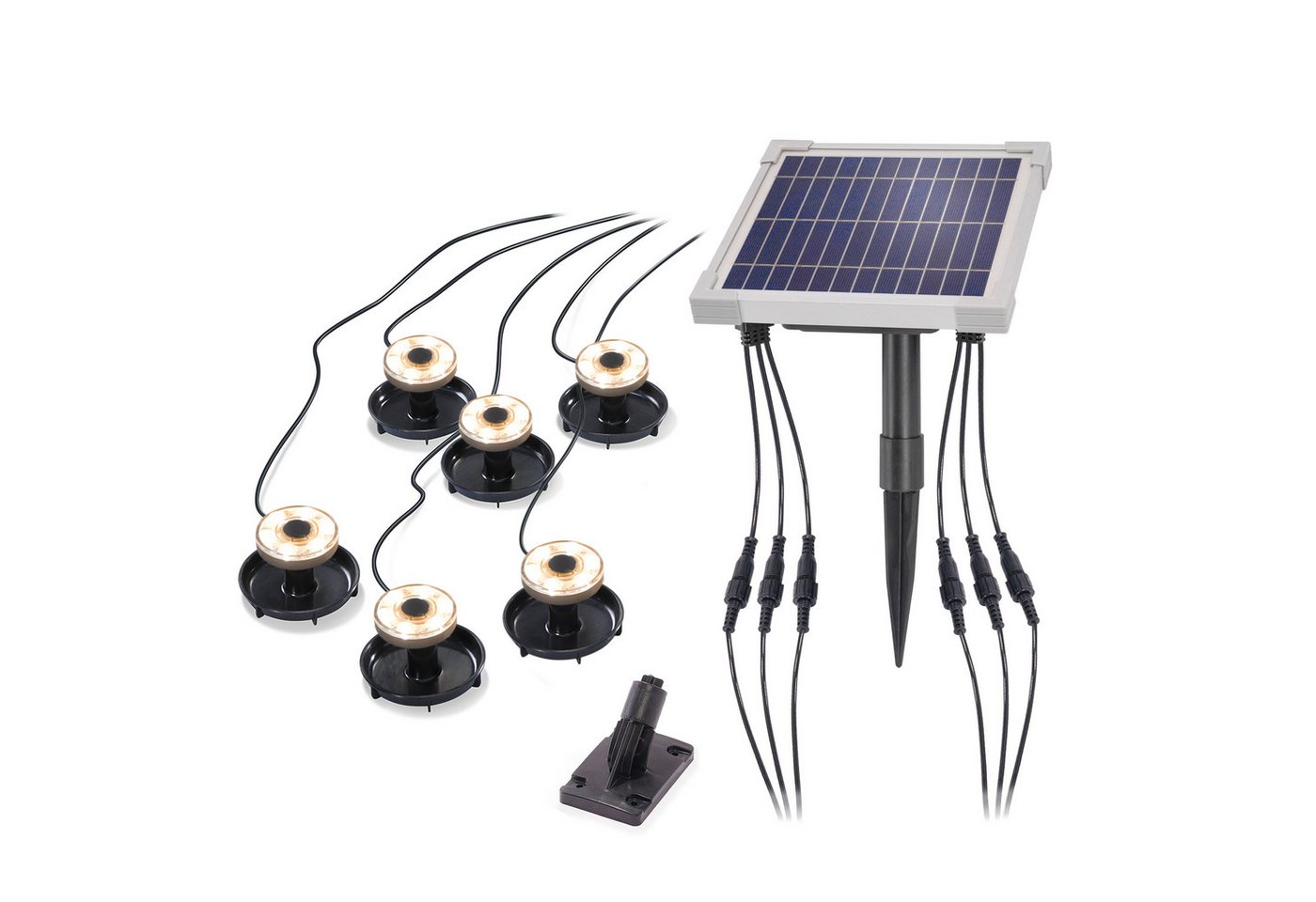 esotec LED Teichleuchte Solarstrahler Multispot Basic mit 6 Spots warmweiß esotec LED Teichleuchte Solarstrahler Multispot Basic mit 6 Spots warmweiß von esotec