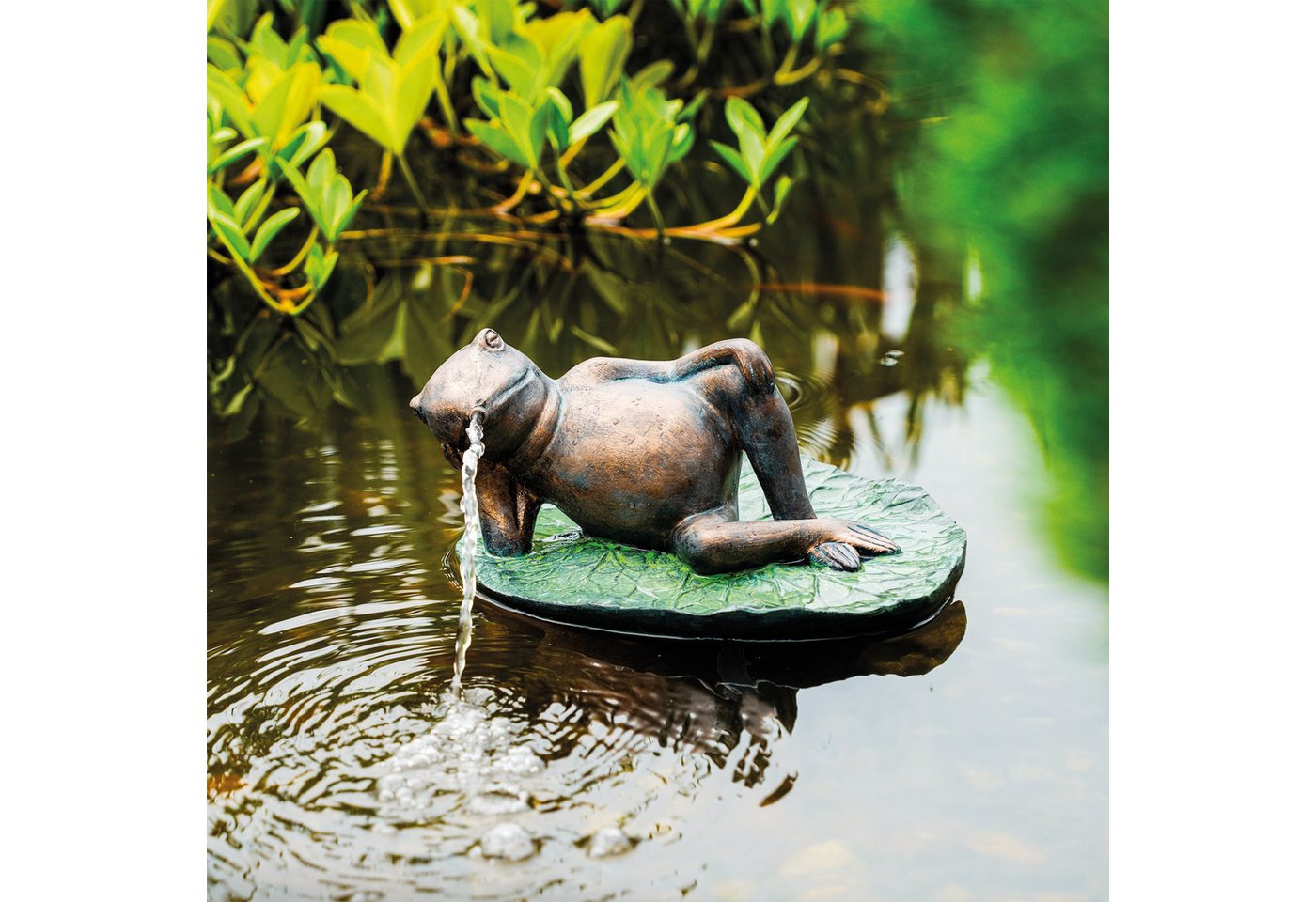 esotec Wasserspeier Solar Wasserspeier-Set "Frosch liegend auf Seerosenblatt" esotec Wasserspeier Solar Wasserspeier-Set "Frosch liegend auf Seerosenblatt" von esotec