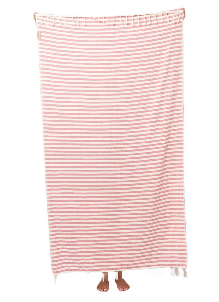 espadrij l´originale Strandtücher Strandtuch Stripes, Ecru Pink von espadrij l´originale