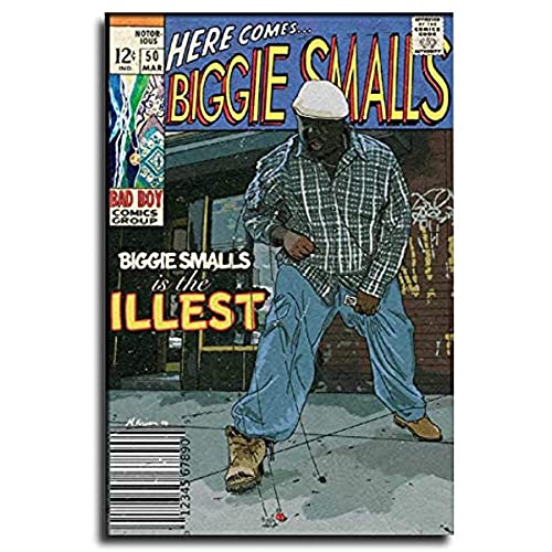 espesyal Biggie Smalls Retro Poster Dekorative Malerei Leinwand Wandkunst Wohnzimmer Poster Schlafzimmer Malerei 60x90cm NoFramed von espesyal