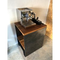 Baristatisch Kaffeebar Massiv Espressobar Kaffeewagen Küchenwagen Servierwagen Stahltisch Anrichte Für Siebträgermaschine von espressoFlo