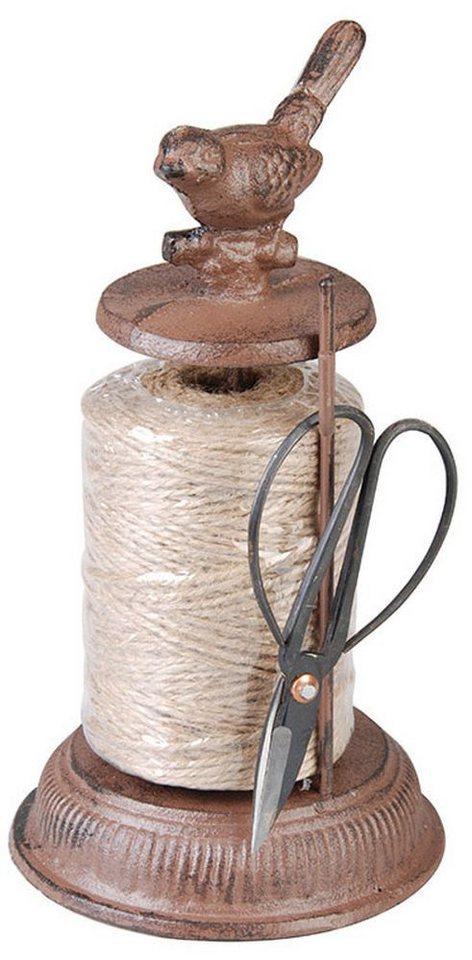 esschert design Bastelgarn, (Set), Garnspender, Schnurrhalter mit Schere, 12 x 12 x 23 cm von esschert design