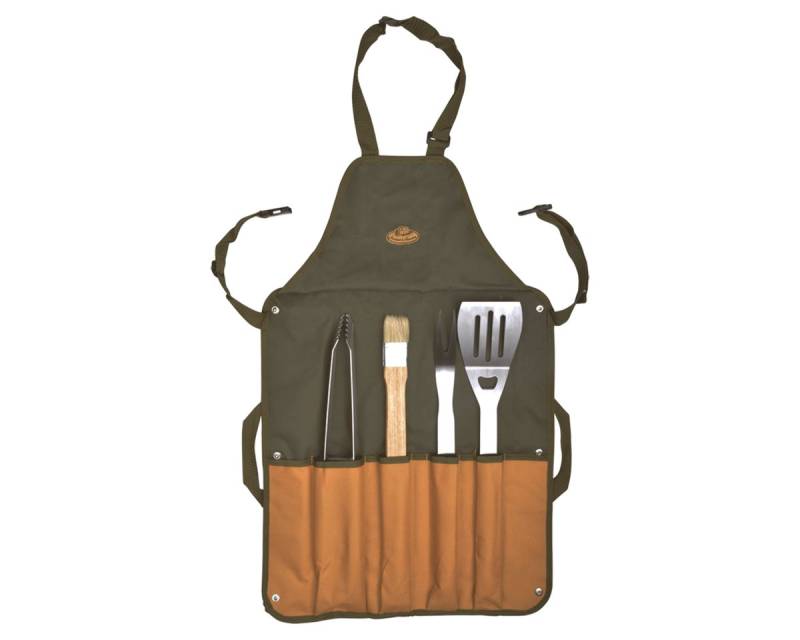 esschert design Besteck-Set Esschert Design Grillschürze mit Grillbesteck von esschert design