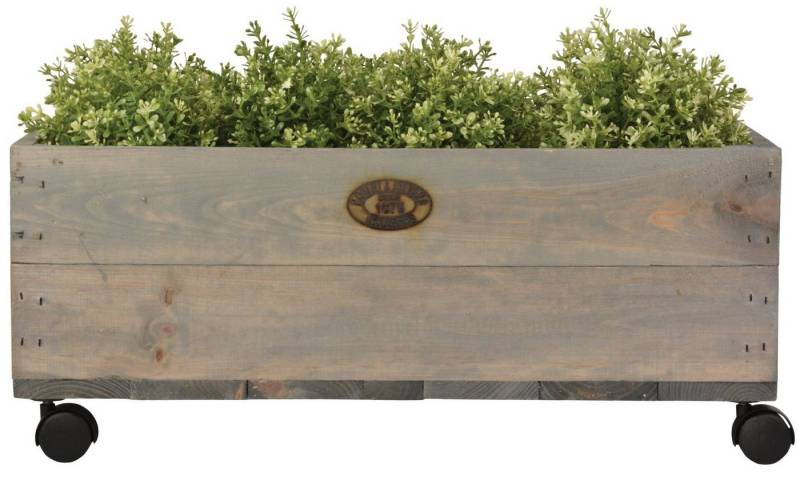 esschert design Blumenkasten (Set, 1 St), Pflanzkasten auf Rollen, aus Holz mit 4 Kunststoffrollen von esschert design
