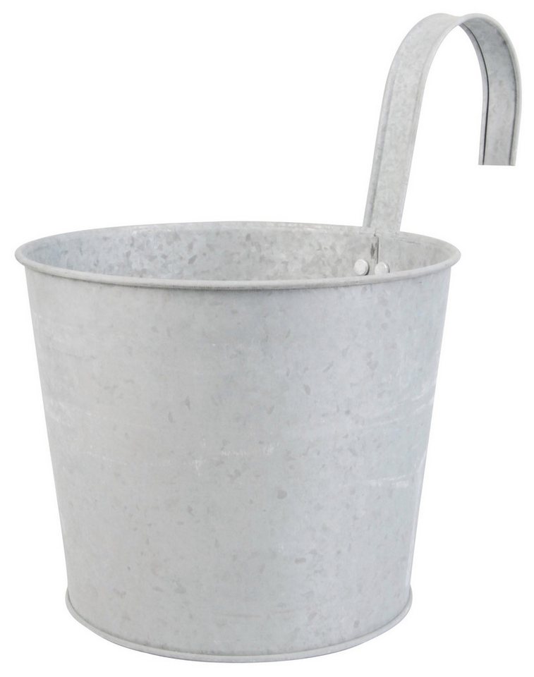 esschert design Blumenkasten Alt Zink Blumentopf mit Haken Zink 2 Liter Landhaus Pflanztopf von esschert design