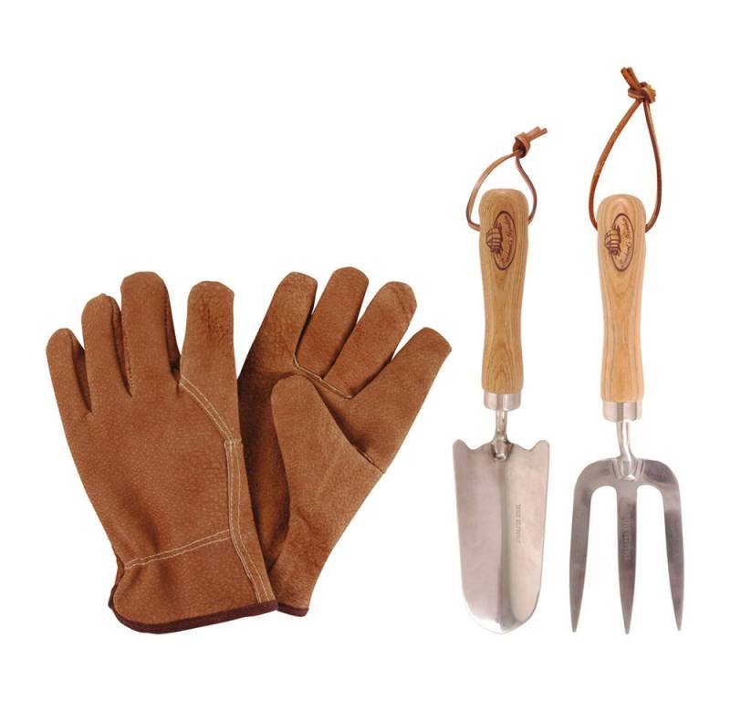 esschert design Blumenkelle Esschert Design 3-teiliges Gartenset, bestehend aus: Gabel, Schaufe von esschert design