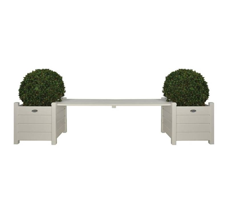 esschert design Blumentopf Pflanzkästen mit Bankbrücke weiß CF33W (1 St) von esschert design