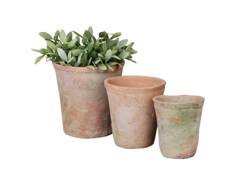 esschert design Blumentopf Terracotta Töpfe im 3er Set – Pflanzgefäße mit rustikaler Patina (3 St) von esschert design