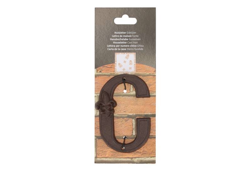 esschert design Briefkasten Gusseiserne Hausnummerzusatz "C" Robust, Rustikal und Zeitlos In Braun von esschert design