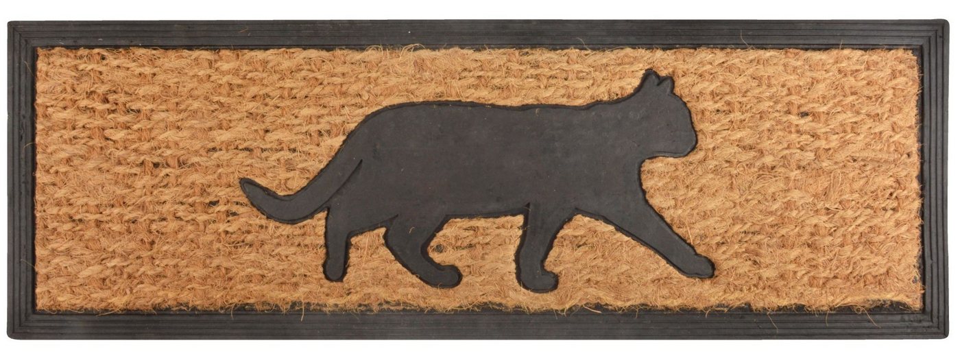 esschert design Fußmatte, Stufenfußmatte Motiv Katze aus Gummi mit Kokoseinlage esschert design Fußmatte, Stufenfußmatte Motiv Katze aus Gummi mit Kokoseinlage von esschert design