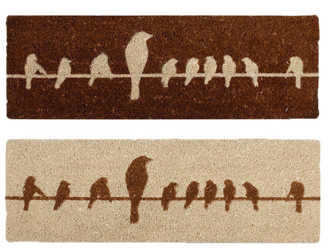 esschert design Fußmatte 1 Stück VÖGEL AUF DRAHT Fußmatte Tür Matte eckig Kokos -sortiert- von esschert design