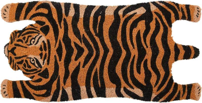 esschert design Fußmatte Esschert Design Türmatte Tiger aus Kokosfaser in Orange / schwarz, Tiger esschert design Fußmatte Esschert Design Türmatte Tiger aus Kokosfaser in Orange / schwarz, Tiger von esschert design