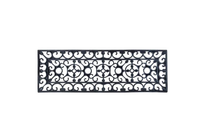 esschert design Fußmatte Stufen Tür Fuß Matte 74x25cm Gummi Abstreifer Vorleger Schmutz von esschert design