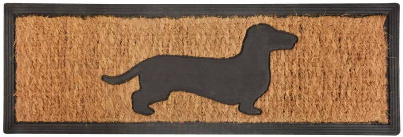 esschert design Fußmatte Stufenmatte Fußmatte Tütmatte rechteckig Gummi Kokos Hund DACKEL von esschert design