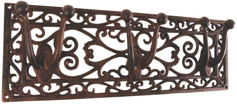 esschert design Garderobenleiste (Set, 1 St), Garderobenleiste mit 3 Doppelhaken für Gartengeräte von esschert design