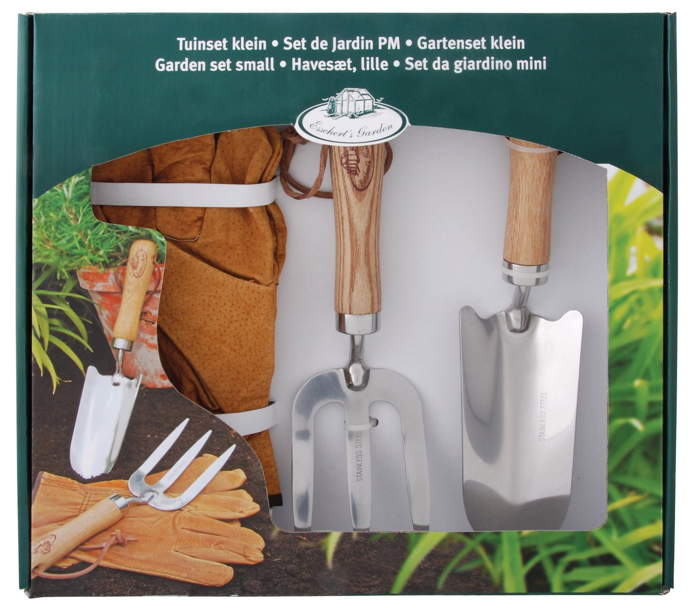 esschert design Gartenpflege-Set 3er Set Gartenset Blumenkelle Handgabel Lederhandschuhe Geschenk esschert design Gartenpflege-Set 3er Set Gartenset Blumenkelle Handgabel Lederhandschuhe Geschenk von esschert design