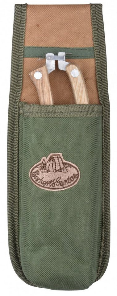 esschert design Gartenpflege-Set Gartengerätescheide grün 9,5 x 3,9 x 25,6cm Polyester Gürteltasche von esschert design