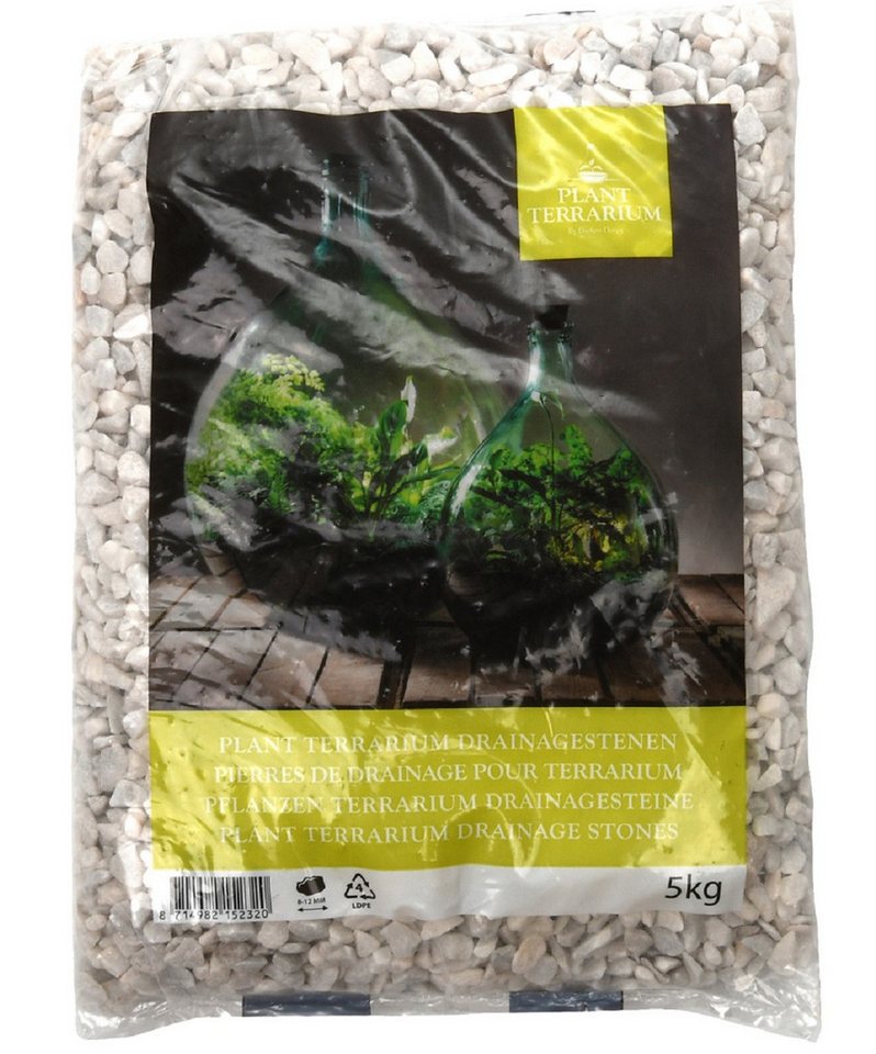 esschert design Pflanzschale 5 Kg Drainage Steine zur Wasserableitung in ihrem Pflanzterrarium Weiß von esschert design
