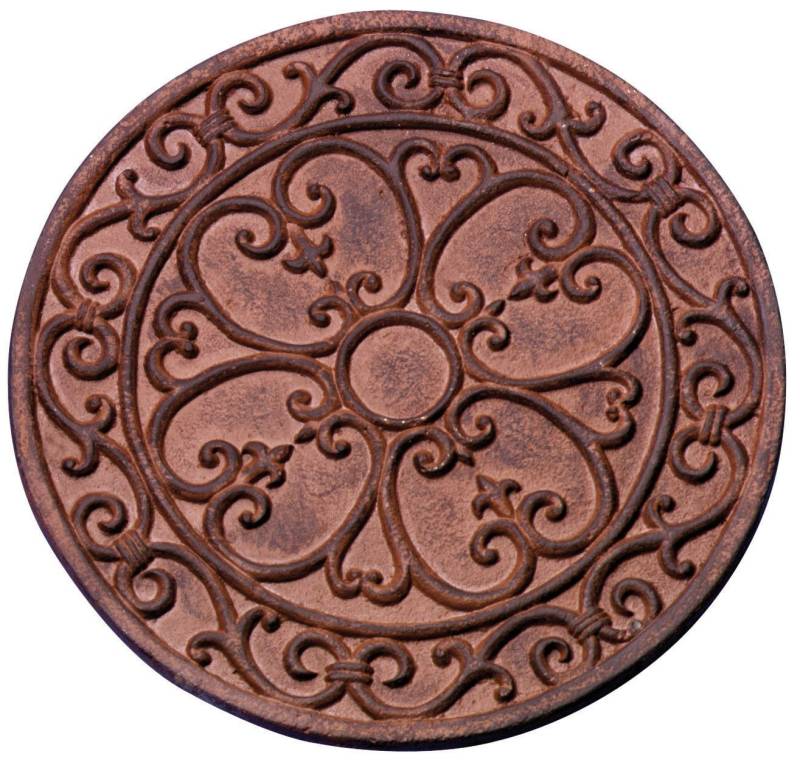 esschert design Trittsteine, Set, 1-St., Gehwegplatten Gartenfliesen Trittplatten, Motiv Klassik rund von esschert design