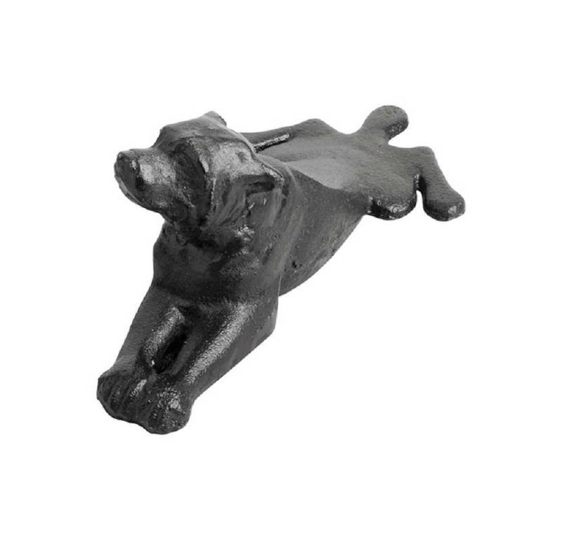 esschert design Türstopper Türstopper Hund im Landhausstil aus Gusseisen in schwarz Keil Tür (1 x Türkeil Hund) von esschert design