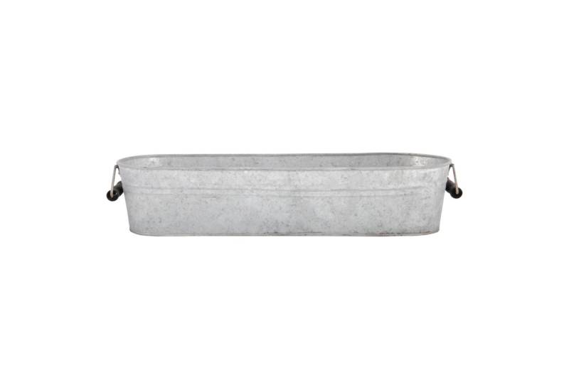 esschert design Übertopf Altzink Zuber Übertopf 8 Liter Landhaus Garten Oval Blumentopf Stahl von esschert design