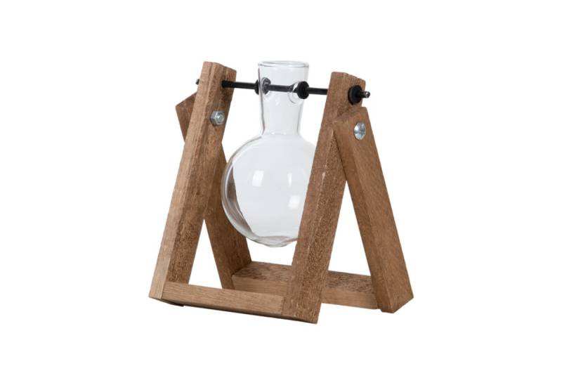 esschert design Übertopf Hängende Steckling-Vase aus Glas mit Holzgestell – für Stecklinge von esschert design