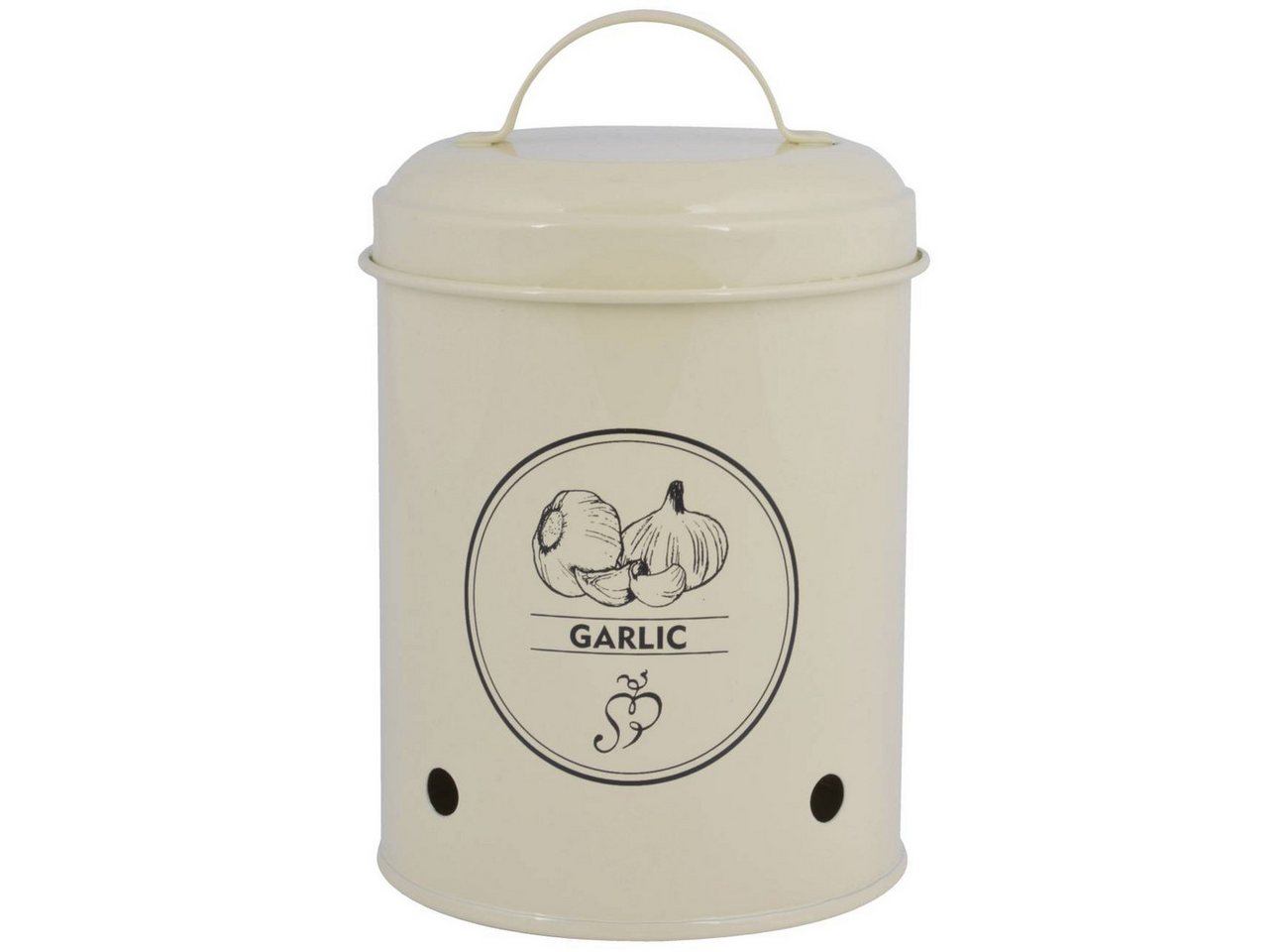 esschert design Vorratsdose Weiß, Durchmesser 15 cm, Metall von esschert design