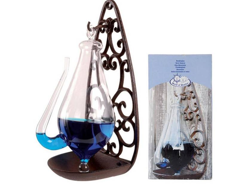 DOTMALL Vorratsglas Esschert Design Wetterglas mit Gusseisenhalter 0,5L TH31 von DOTMALL
