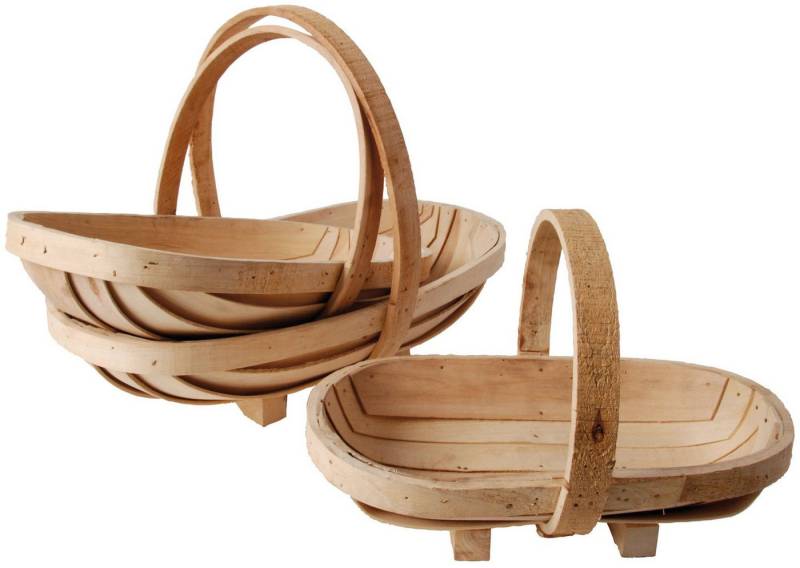 esschert design Weidenkorb, 3er-Set Gartenkorb aus Weidenzweigen von esschert design