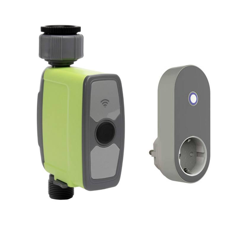 essentials Smart Garden Bewässerungssystem, Gartenbewässerung, Bewässerungscomputer WLAN mit Repeater, Zeitprofilerstellung & Bedienung per App, kompatibel mit Alexa, Tuya Neu von essentials