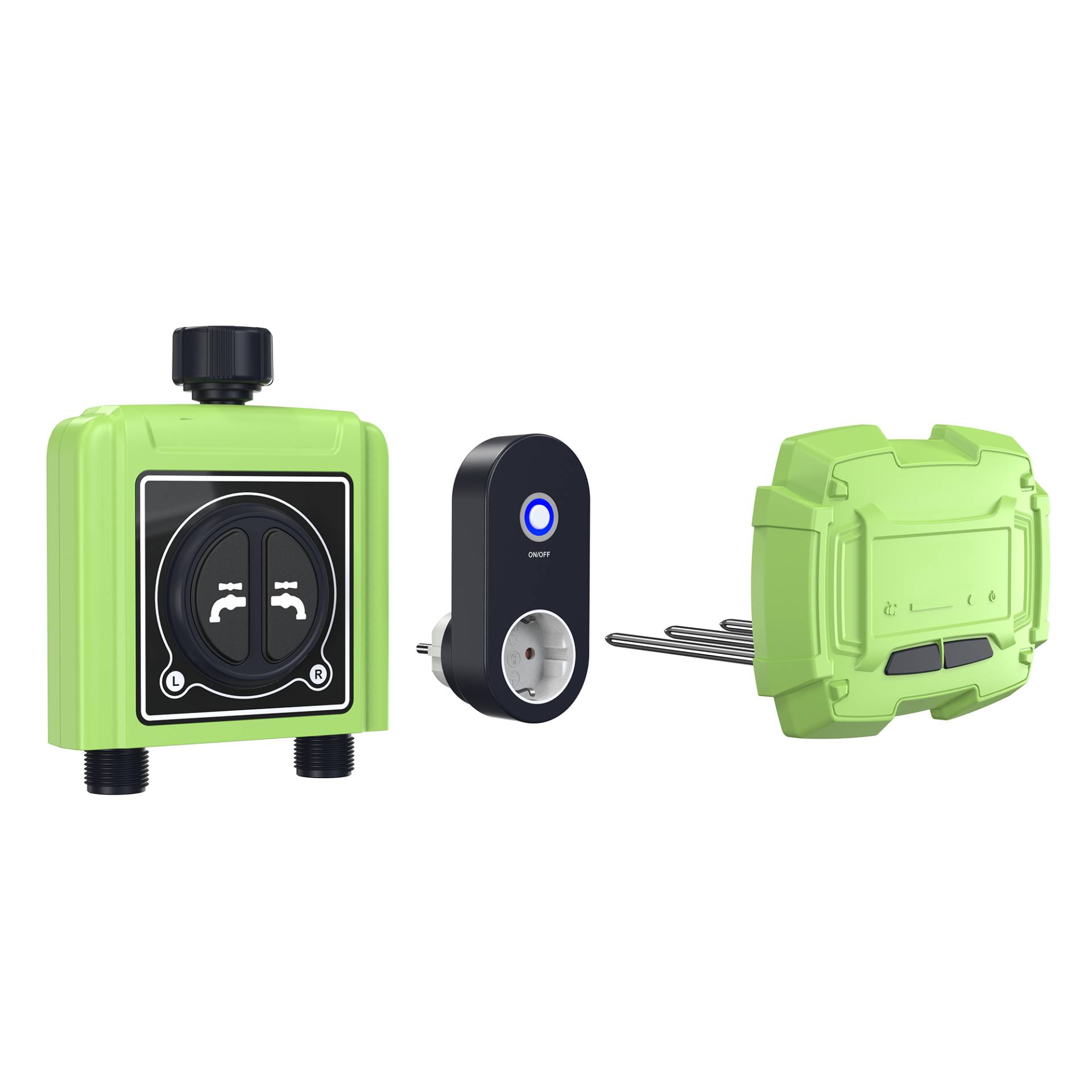 essentials Smart Garden Bewässerungssystem mit zwei Anschlüssen + Bodensensor Set, Gartenbewässerung, Bewässerungscomputer WLAN mit Repeater, Zeitprofilerstellung & Bedienung per App, kompatibel mit Alexa, Tuya essentials Smart Garden Bewässerungssystem mit zwei Anschlüssen + Bodensensor Set, Gartenbewässerung, Bewässerungscomputer WLAN mit Repeater, Zeitprofilerstellung & Bedienung per App, kompatibel mit Alexa, Tuya von essentials