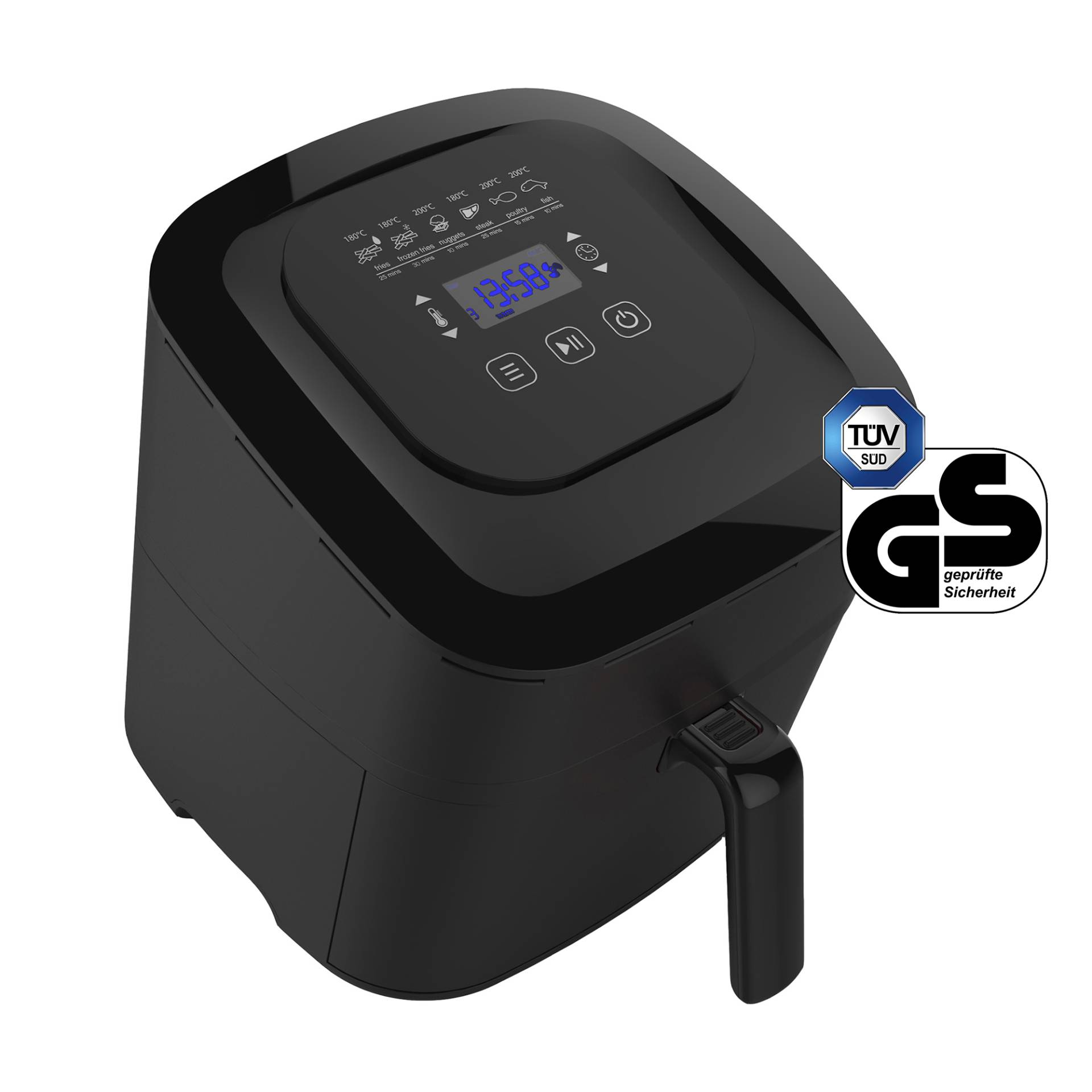 essentials Smart Home WLAN Heißluftfritteuse mit 5,5 Litern Füllvolumen – Smart Fryer mit automatischer Temperatur- & Zeiteinstellung – Bedienung per App möglich – Fritteuse ohne Öl (1800 W) Neu von essentials