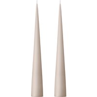 ester & erik - Kegelkerze, 37 cm, No. 22, linen grey / matt (2er-Set) von ester & erik A/S