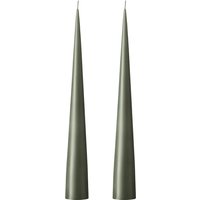ester & erik - Kegelkerze, 37 cm, No. 70, green soil / matt (2er-Set) von ester & erik A/S
