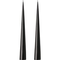 ester & erik - Kegelkerze, 37 cm, No. 75, raw black / matt (2er-Set) von ester & erik A/S