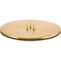 ester & erik - Kerzenhalter für Spitzkerzen, ⌀ 12 cm, gold / matt von ester & erik A/S