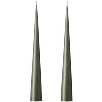 Kegelkerze Set Cone Candles green soil 37 cm H von ester & erik