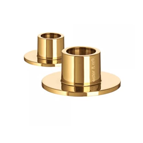 ester & erik Candleholders small, Gold, Shiny, 2 Stück [Set] von ester & erik
