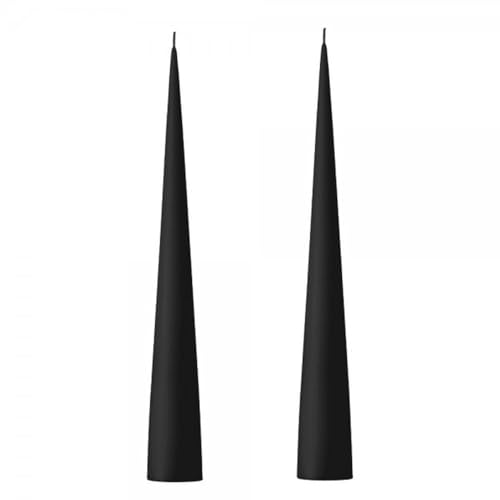 ester & erik Cone Candles I Box I 37cm I 2pcs. |95 Velvet matt Black von ester & erik