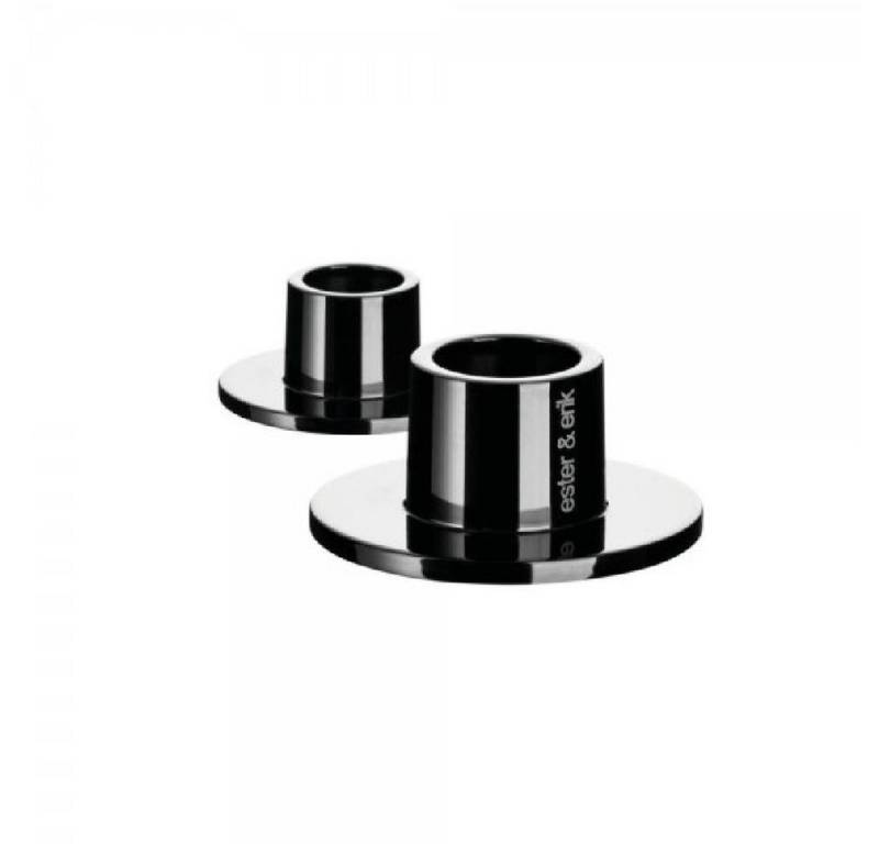 ester & erik Kerzenhalter Kerzenhalter Set Small Black Shiny (2-teilig) von ester & erik