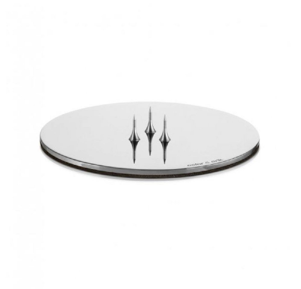 ester & erik Kerzenhalter Kerzenplatte Small Silver Shiny von ester & erik