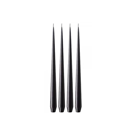 ester & erik Taper Candles, Box, 42cm, 4 Stück, 75 raw Black von ester & erik