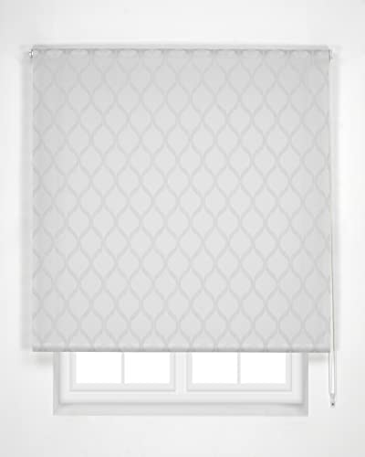 Estoralis - Davos - Rollo Durchsichtiger, 90 x 250 cm, Farbe Weiß/Grau von Estoralis