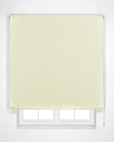 Estoralis - Sandor - Lichtdurchlässiges Jacquard-Rollo, Stoff Polyester, 150 x 250 cm, Elfenbein von Estoralis