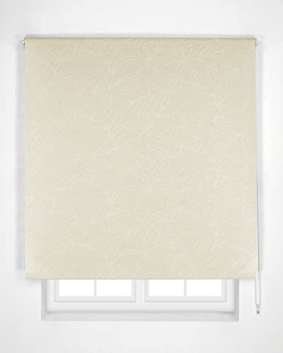 Estoralis - Selene - Lichtdurchlässiges Jacquard-Rollo, Stoff Polyester, 110 x 250 cm, Elfenbein von Estoralis