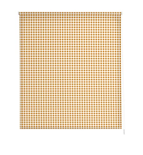 Estoralis | KÜCHE | Modernes Design-Rollo | Digital bedruckter Stoff | Vichy-2 Orange | 100 x 180 cm. (Breite/Höhe) Stoffgröße 97 x 175 cm. | Rollos für Fenster und Türen von Estoralis